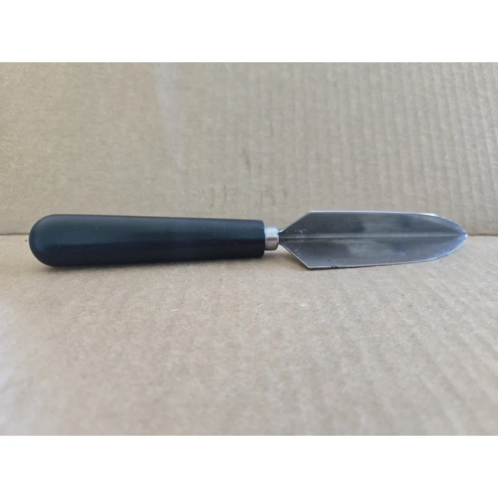 Stainless Steel Cheese Spreader Knife Black Handle Butter Appetizer Knife